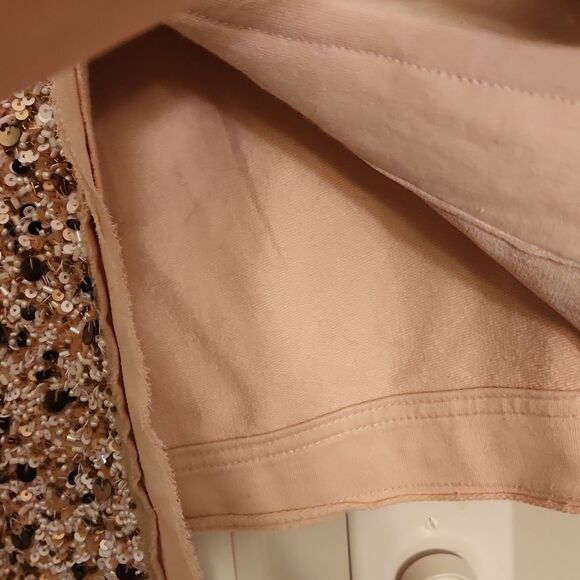 Postmark by Anthropologie Soft Peach Bedazzled Cardigan w/ Sequins Size XS - Picture 4 of 12